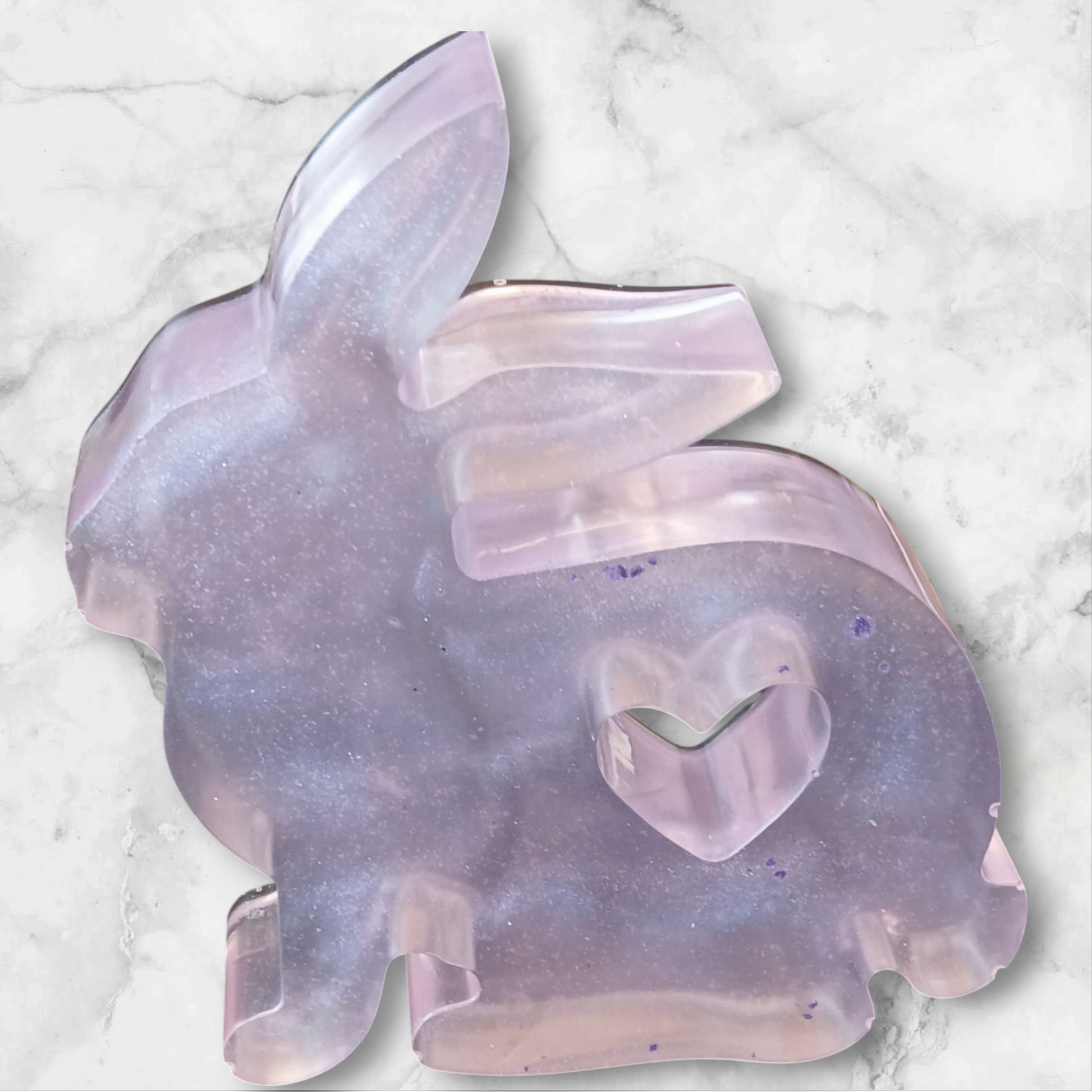 Lapin assis violet - Krearesine 
