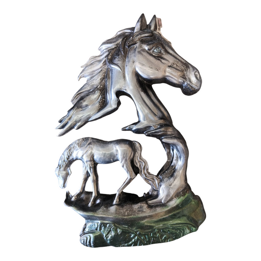 Sculpture cheval gris - Krearesine 