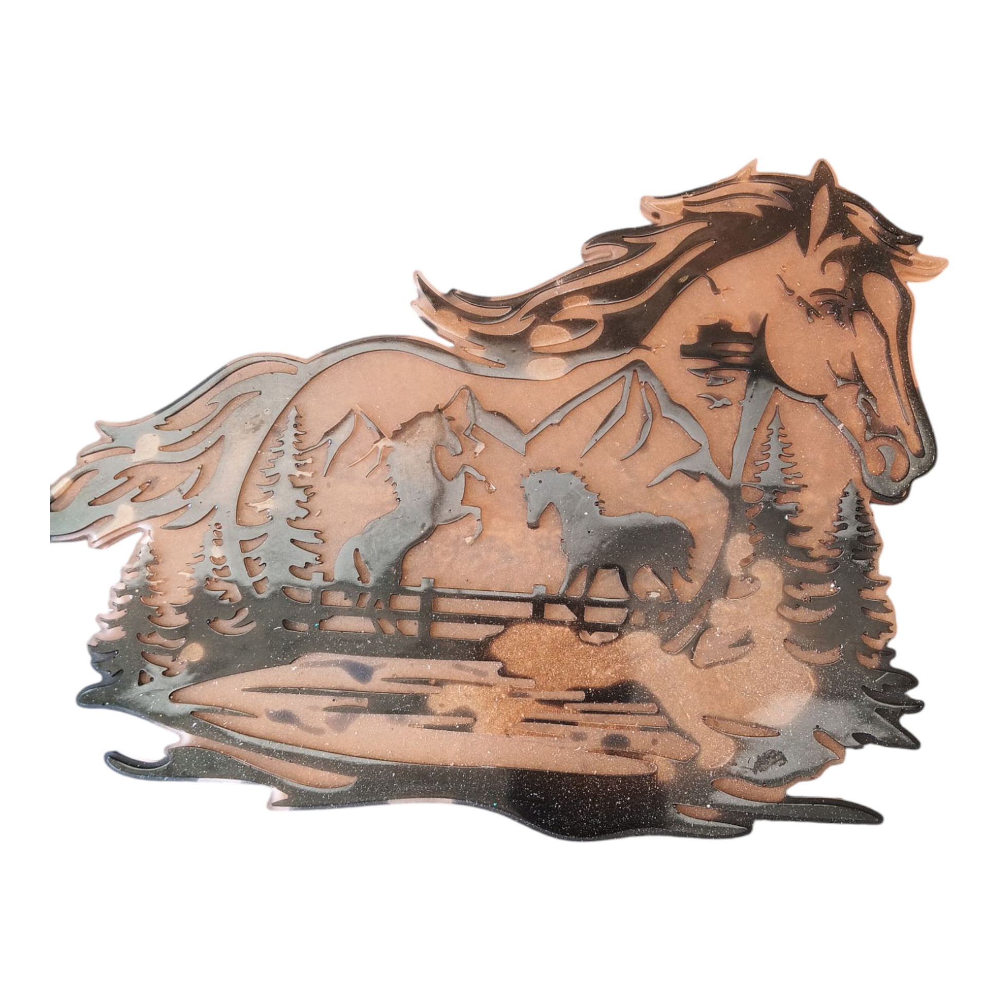 Chevaux en prairie - Krearesine 