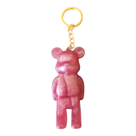 Porte Clef nounours rose - Krearesine 