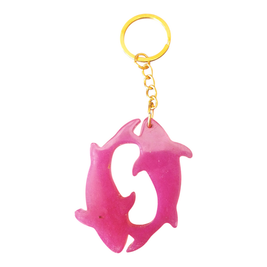Porte clefs poisson rose - Krearesine 