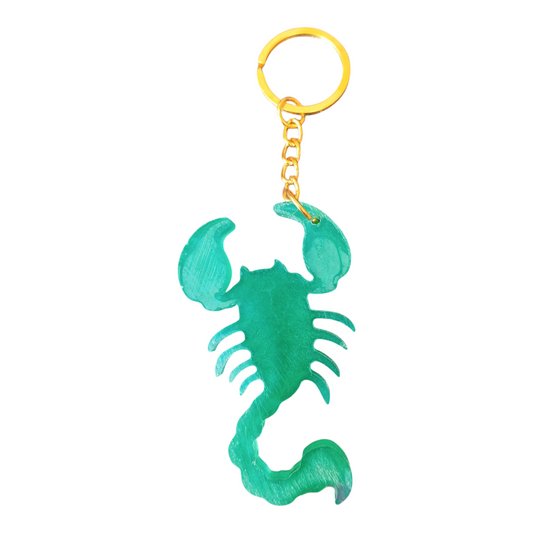 Porte clef scorpion vert - Krearesine 