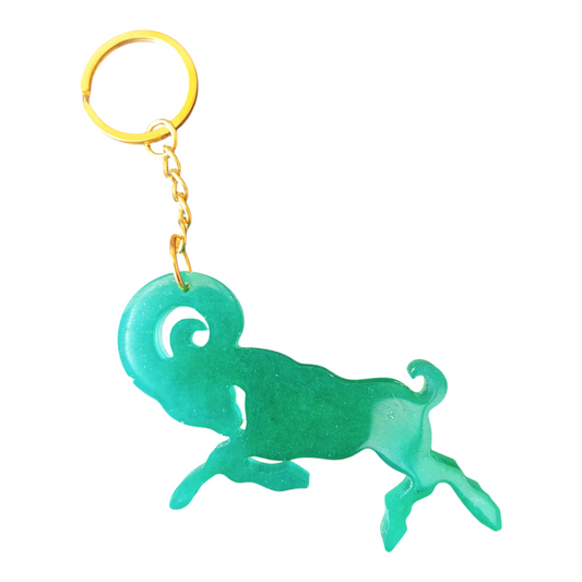 Porte  clé bélier vert - Krearesine 