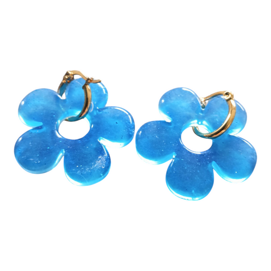 Pampille avec anneau boucle d'oreille - Krearesine 