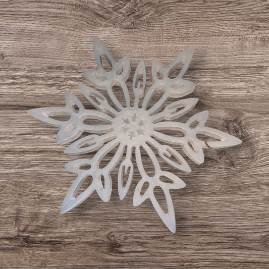 Décoration sapin flocon de neige diamètre 8,5cm