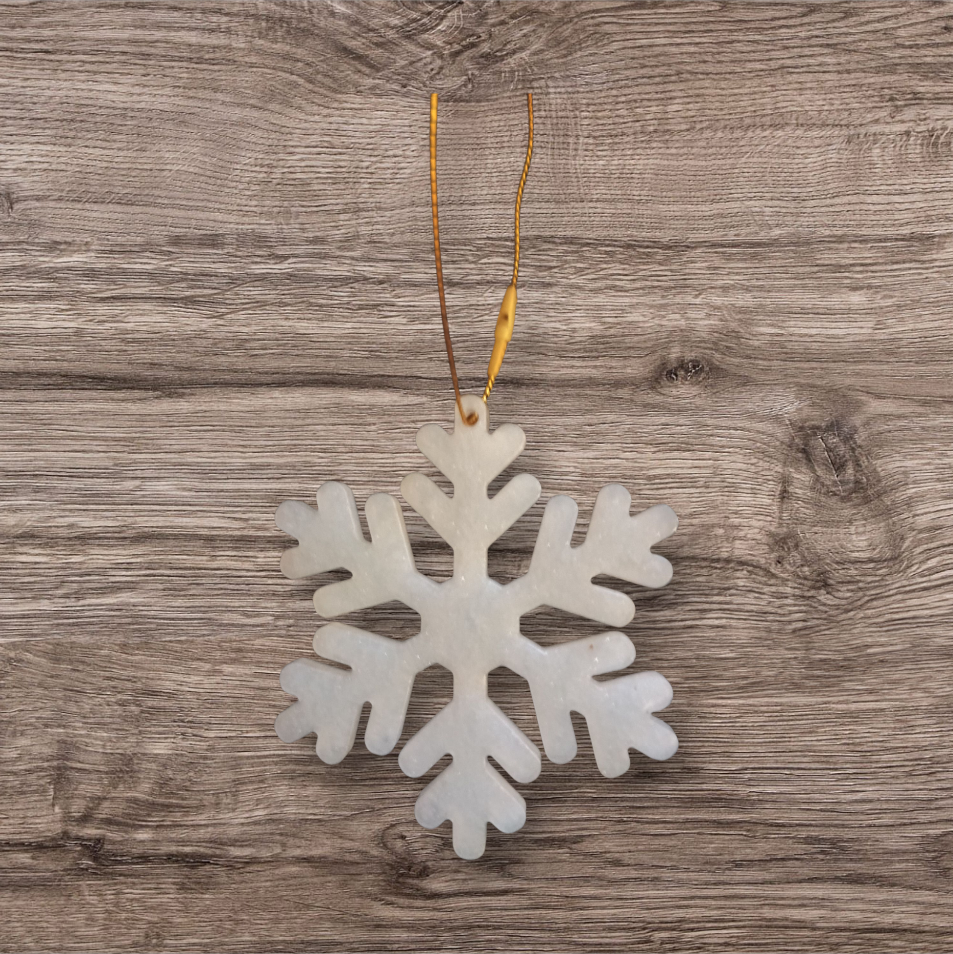 Décoration sapin flocon de neige diamètre 8cm - Krearesine 