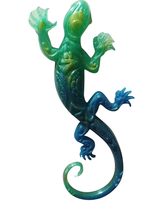 Lézard magnets bleu vert - Krearesine 