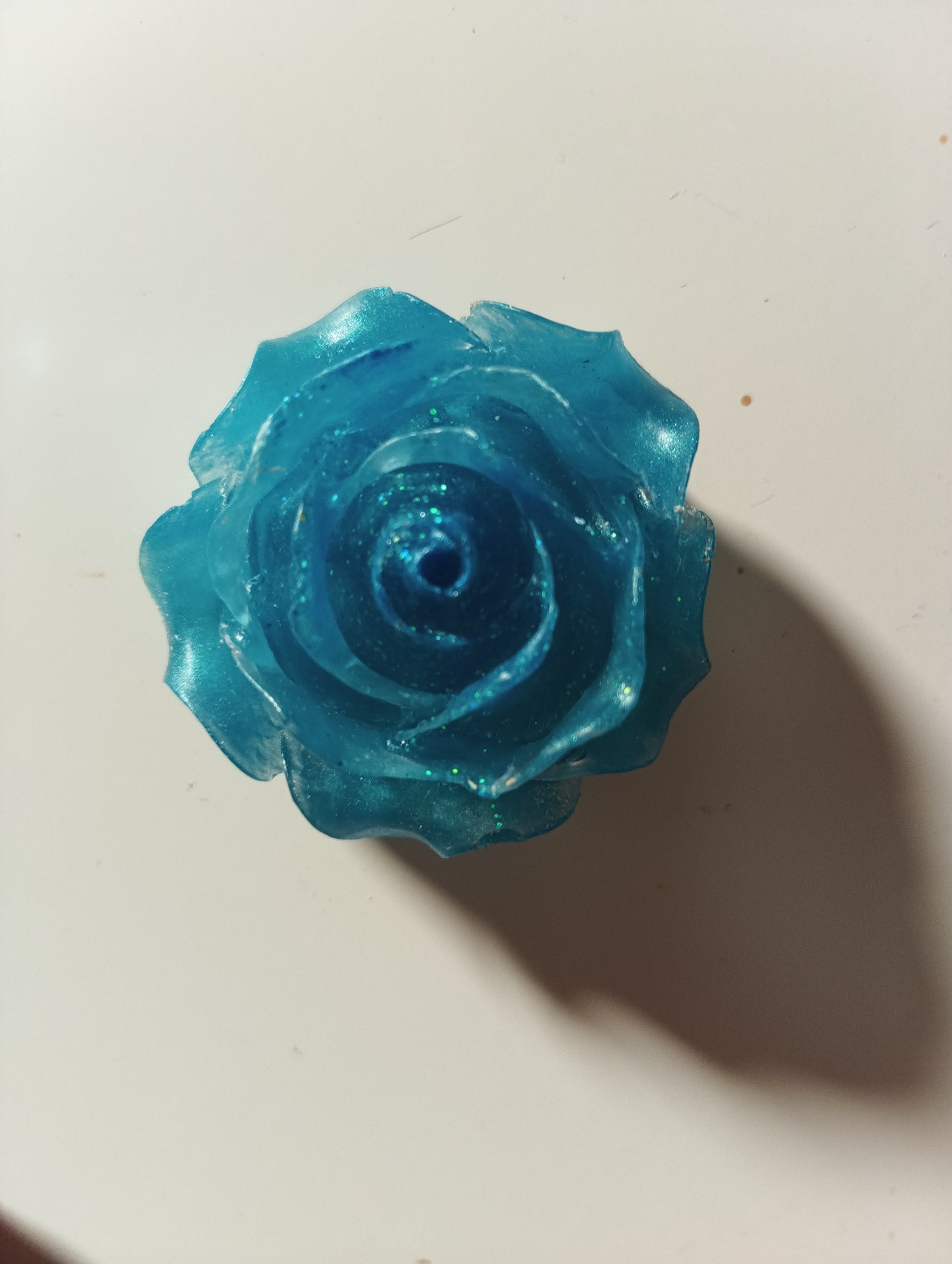 Magnets forme rose couleurs bleu - Krearesine 