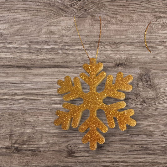 Décoration sapin flocon de neige diamètre 8cm