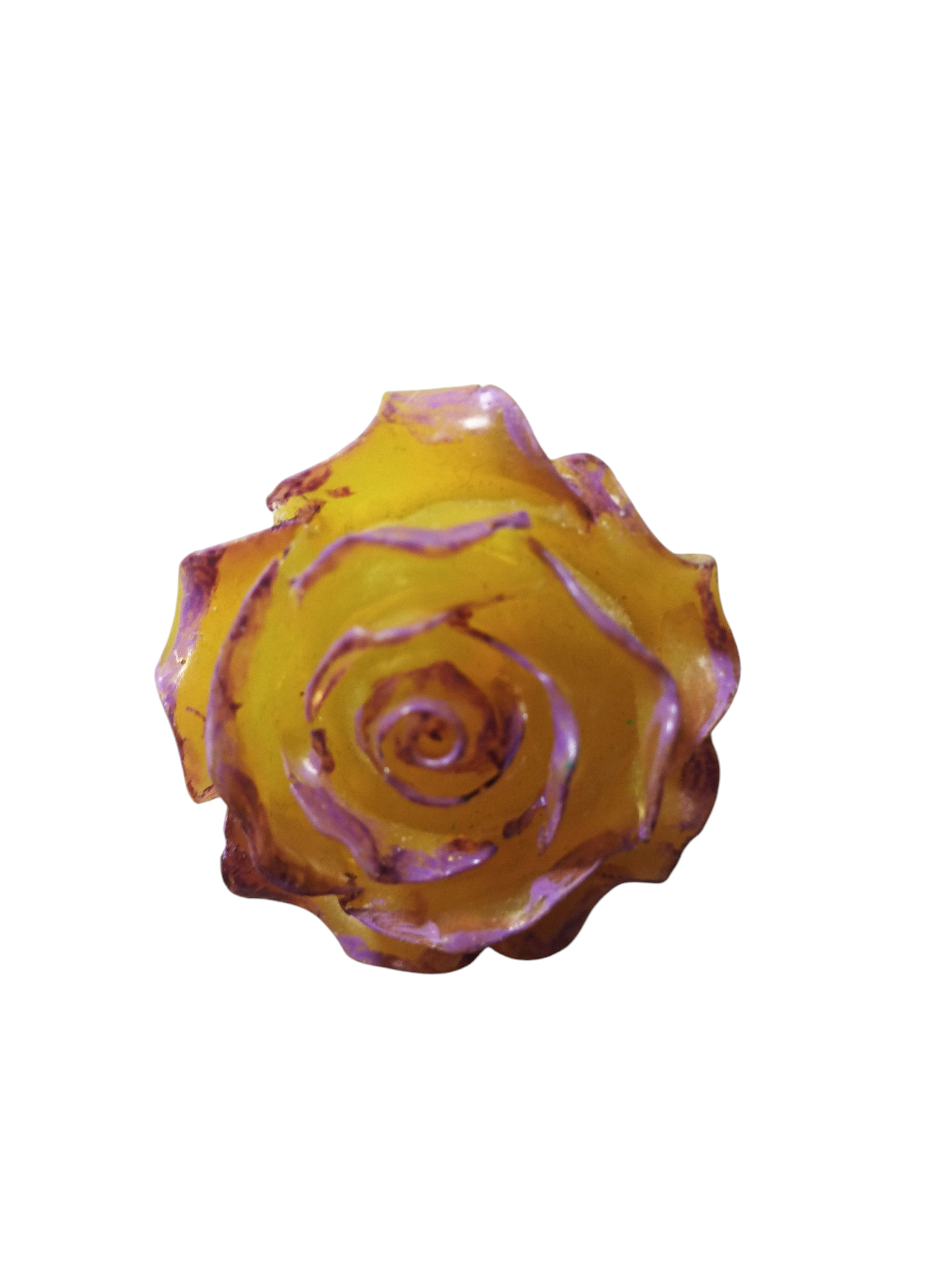 Magnets forme rose couleur jaune et rose - Krearesine 